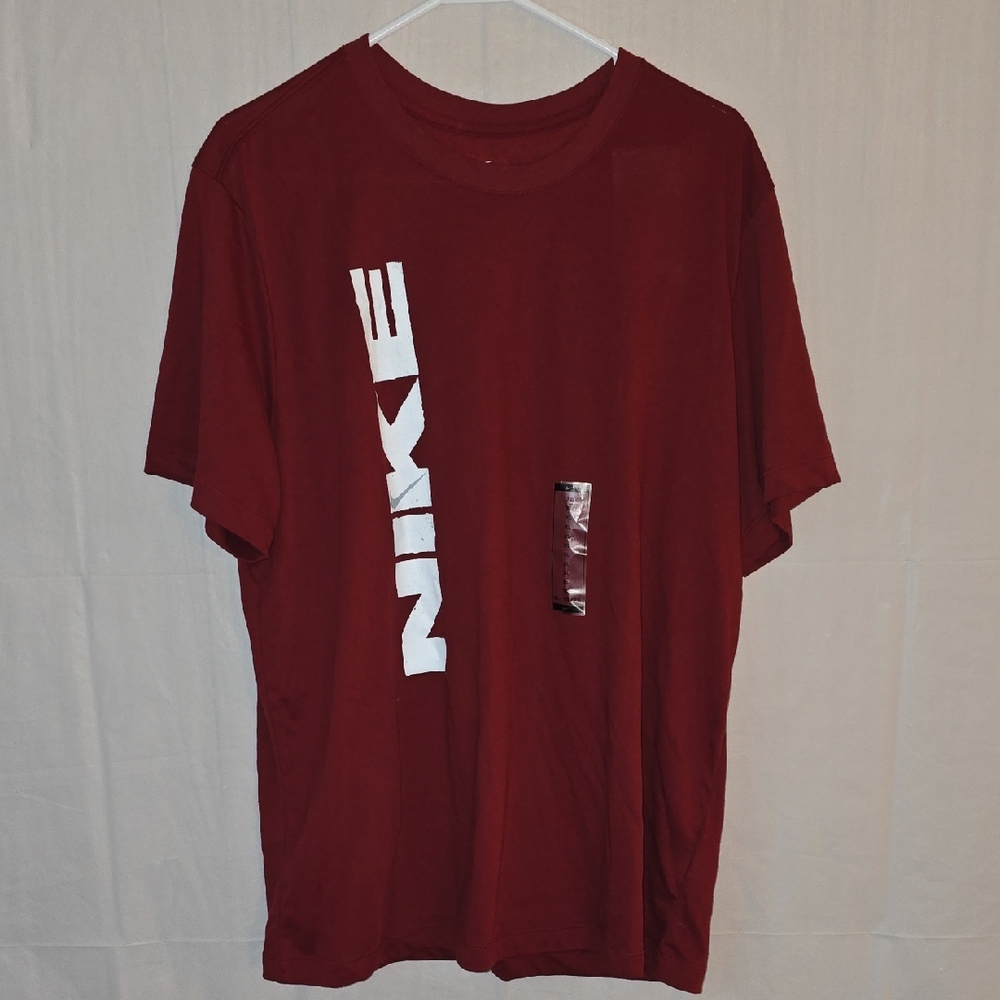 Nike Mens Dri-Fit Dark Red Tee XL